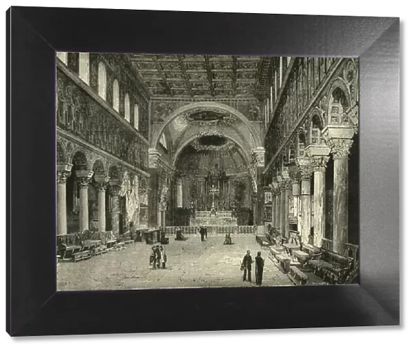Interior of San Apollinare Nuovo, Ravenna, 1890. Creator: Unknown