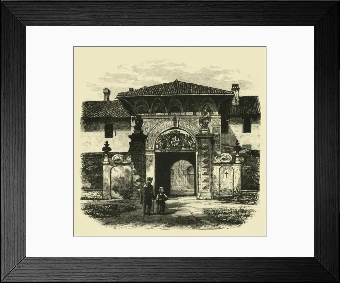 Framed Print : Gateway of the Certosa, Pavia, 1890. Creator: Unknown Framed Print : Gateway of the Certosa, Pavia, 1890. Creator: Unknown