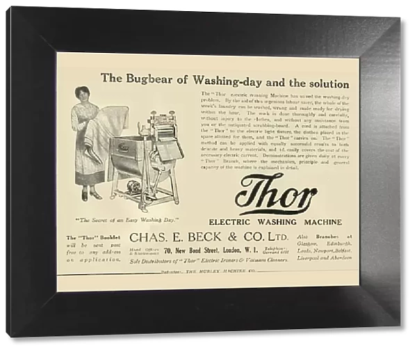 Thor: Electric Washing Machine - Chas E. Beck & Co. Ltd, 1920. Creator: Unknown
