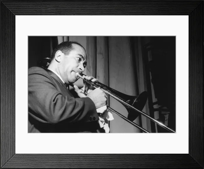 Framed Print : Lawrence Brown, American jazz trombonist, 1962. Creator: Brian Foskett Framed Print : Lawrence Brown, American jazz trombonist, 1962. Creator: Brian Foskett