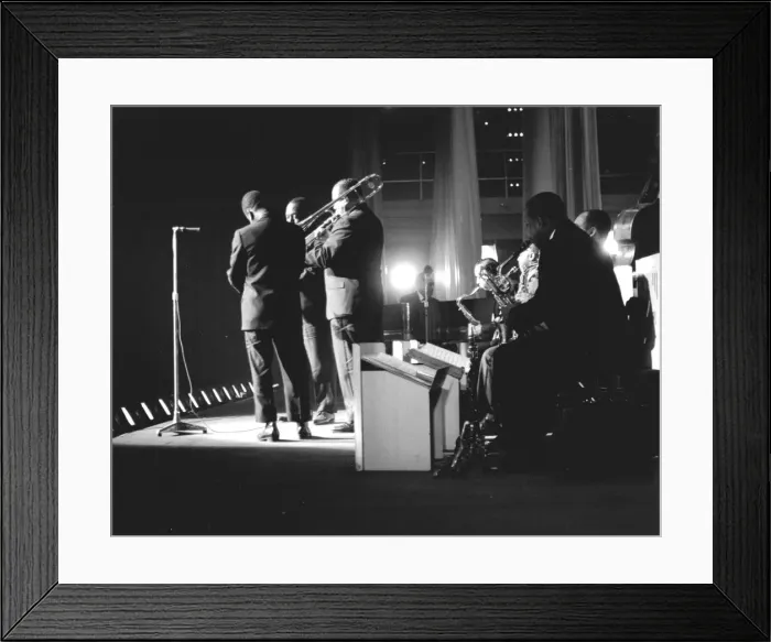 Framed Print : Duke Ellington Band, Finsbury Park Astoria, London, 1963. Creator: Brian Foskett Framed Print : Duke Ellington Band, Finsbury Park Astoria, London, 1963. Creator: Brian Foskett