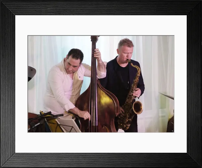 Framed Print : Iain Ballamy and Percy Pursglove, Watermill Jazz Club, Dorking, Surrey, 2 July 2019 Framed Print : Iain Ballamy and Percy Pursglove, Watermill Jazz Club, Dorking, Surrey, 2 July 2019