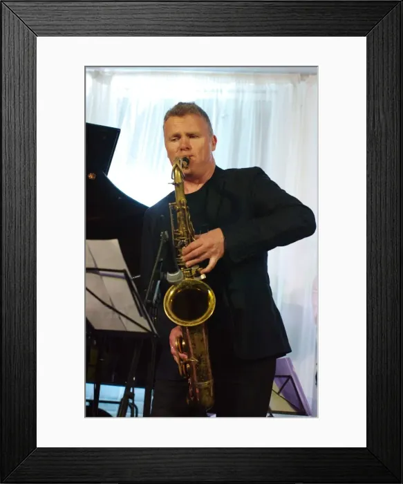 Framed Print : Iain Ballamy, Watermill Jazz Club, Dorking, Surrey, 2 July 2019. Creator: Brian O Connor Framed Print : Iain Ballamy, Watermill Jazz Club, Dorking, Surrey, 2 July 2019. Creator: Brian O Connor