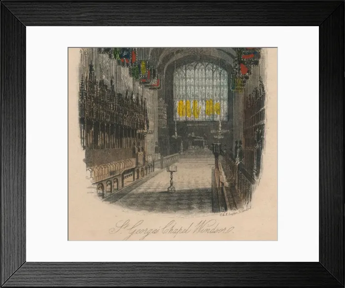 Framed Print : St. Georges Chapel Windsor, 19th century. Creators: Unknown, C&E Layton Framed Print : St. Georges Chapel Windsor, 19th century. Creators: Unknown, C&E Layton