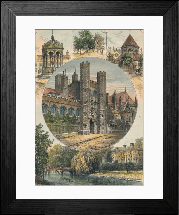 Framed Print : Views in and about Cambridge, c1890. Creator: Unknown Framed Print : Views in and about Cambridge, c1890. Creator: Unknown