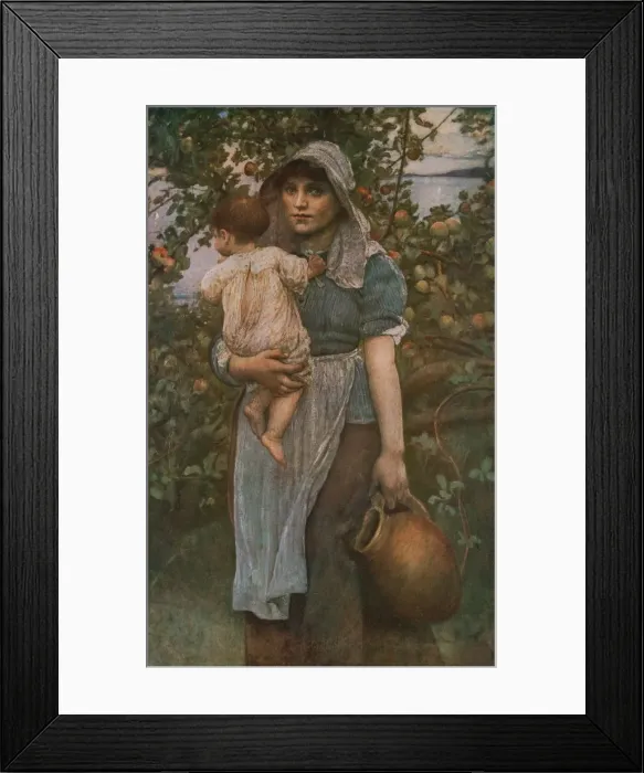 Framed Print : The Young Mother, c1887, (c1930). Creator: Annie Louisa Swynnerton Framed Print : The Young Mother, c1887, (c1930). Creator: Annie Louisa Swynnerton