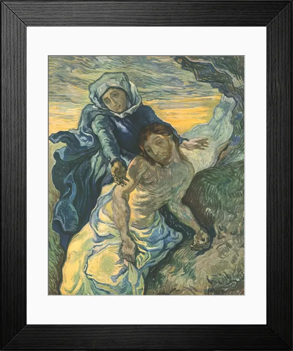 Framed Print : Pieta (after Delacroix), September 1889, (1947). Creator: Vincent van Gogh
