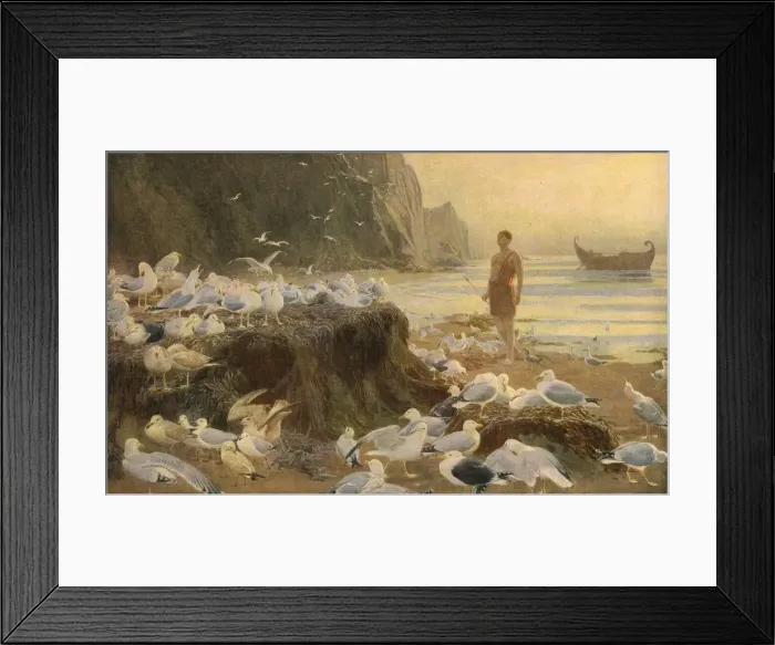 Framed Print : An Old World Wanderer, 1887, (c1930). Creator: Briton Riviere Framed Print : An Old World Wanderer, 1887, (c1930). Creator: Briton Riviere