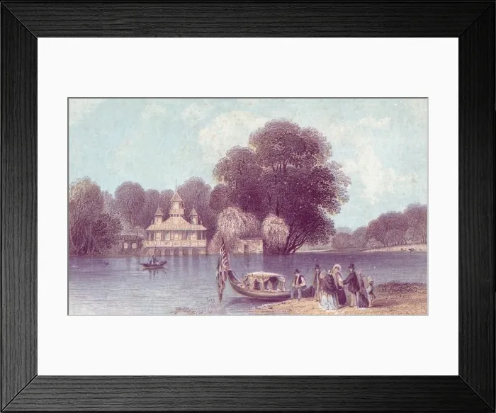 Framed Print : Virginia Water, 19th century. Creator: Unknown Framed Print : Virginia Water, 19th century. Creator: Unknown