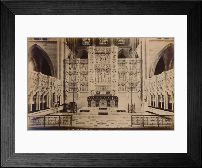 Framed Print : Altar and Reredos Truro Cathedral, 1929. Creator: Unknown