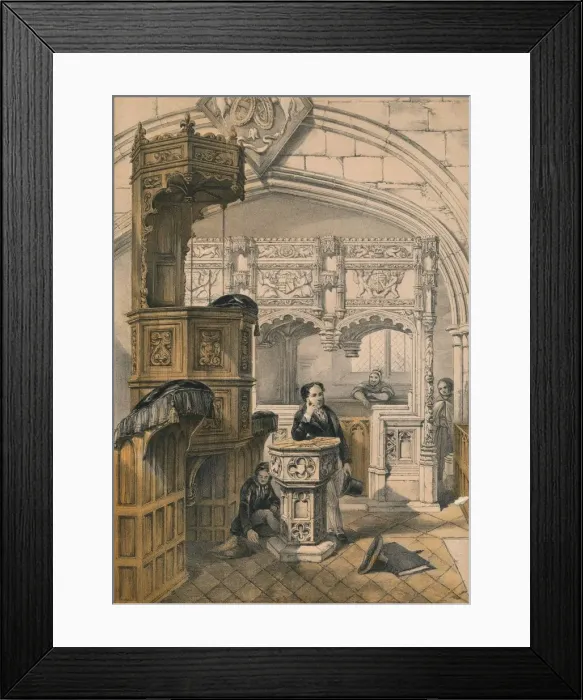 Framed Print : Boxgrove Church, Sussex, 19th century. Creator: Unknown Framed Print : Boxgrove Church, Sussex, 19th century. Creator: Unknown