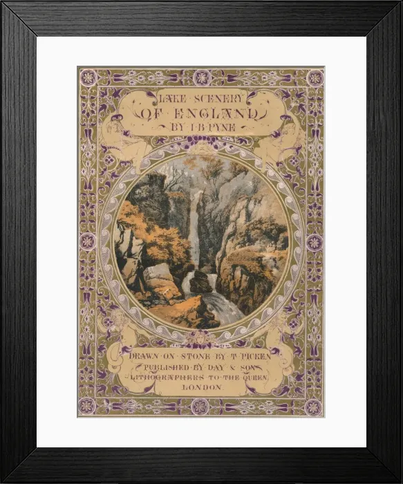 Framed Print : Frontispiece to Lake Scenery of England by J. B. Pyne, 1850s. Creator: Thomas Picken Framed Print : Frontispiece to Lake Scenery of England by J. B. Pyne, 1850s. Creator: Thomas Picken