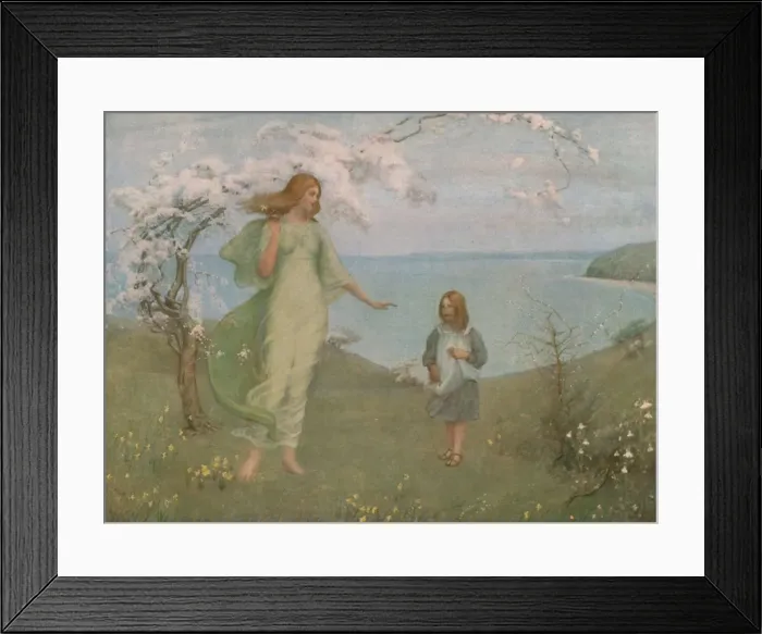 Framed Print : A Vision of Spring, 1901, (c1930). Creator: Thomas Millie Dow Framed Print : A Vision of Spring, 1901, (c1930). Creator: Thomas Millie Dow