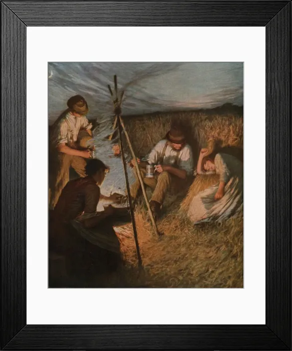 Framed Print : The Harvesters Supper, 1898, (c1930). Creator: Henry Herbert la Thangue Framed Print : The Harvesters Supper, 1898, (c1930). Creator: Henry Herbert la Thangue