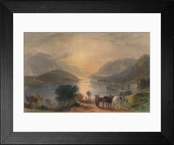 Framed Print : Thirlmere & Helvellen &c. From Raven Crag, c1830s. Creator: Unknown Framed Print : Thirlmere & Helvellen &c. From Raven Crag, c1830s. Creator: Unknown