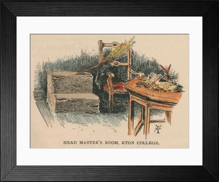 Framed Print : Head Masters Room, Eton College, 19th century. Creator: Unknown Framed Print : Head Masters Room, Eton College, 19th century. Creator: Unknown