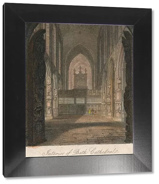 Interior of Bath Cathedral, 19th century? Creator: Unknown
