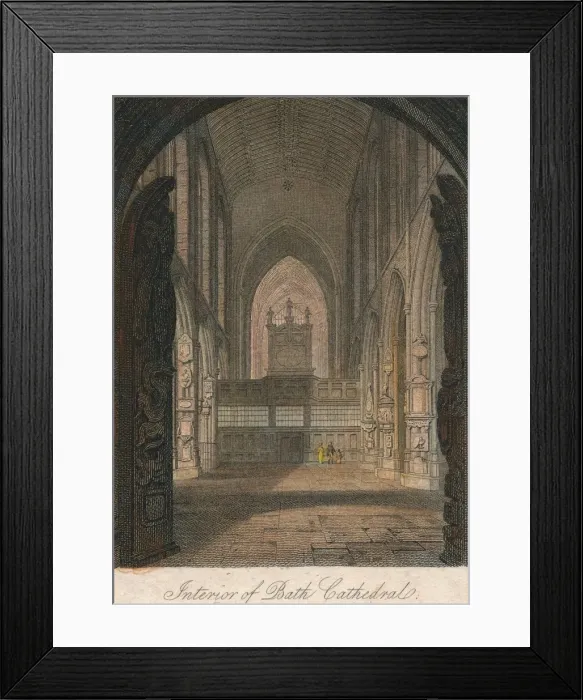 Framed Print : Interior of Bath Cathedral, 19th century? Creator: Unknown Framed Print : Interior of Bath Cathedral, 19th century? Creator: Unknown