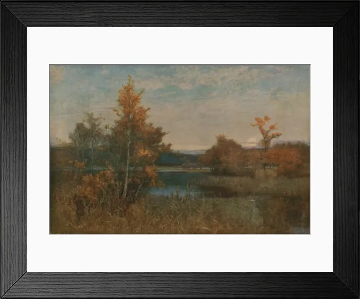 Framed Print : An Autumn Afterglow, 1886, (c1930). Creator: Alfred Edward East Framed Print : An Autumn Afterglow, 1886, (c1930). Creator: Alfred Edward East