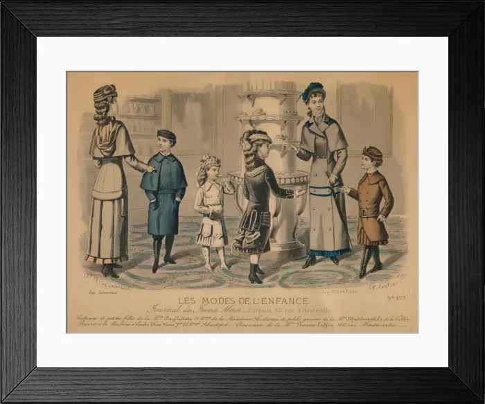 Framed Print : Les Modes De L Enfance, c1870s. Creator: D Hermont Framed Print : Les Modes De L Enfance, c1870s. Creator: D Hermont