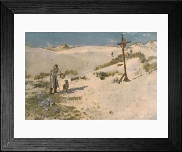 Framed Print : The Cross on the Dunes, late 19th-early 20th century, (c1930). Creator: David Murray Framed Print : The Cross on the Dunes, late 19th-early 20th century, (c1930). Creator: David Murray