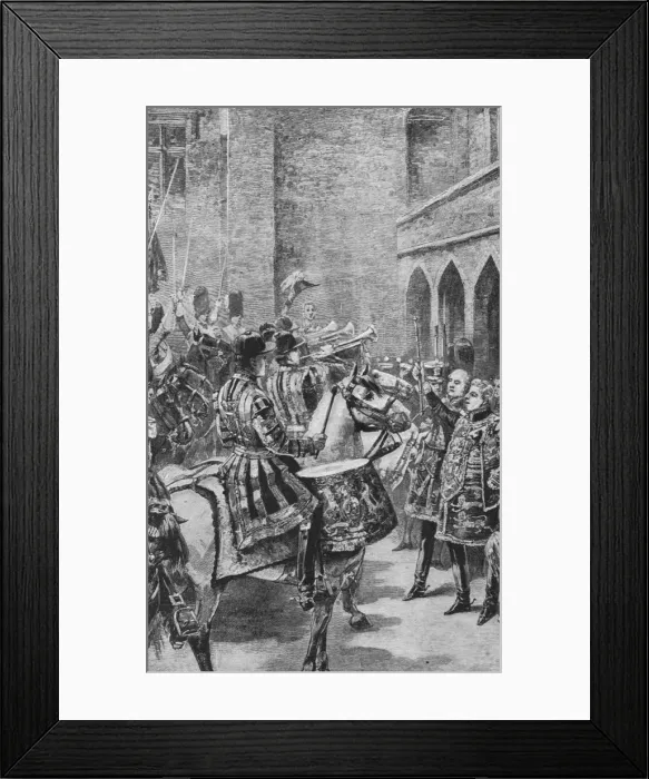 Framed Print : Proclamation of Queen Victoria at St. Jamess Palace, June 31, 1837, (1901). Creator: Unknown Framed Print : Proclamation of Queen Victoria at St. Jamess Palace, June 31, 1837, (1901). Creator: Unknown