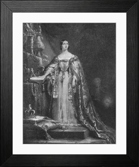 Framed Print : Taking the Oath to maintain the Protestant Faith at her Coronation, June 28th, 1838, (1901) Framed Print : Taking the Oath to maintain the Protestant Faith at her Coronation, June 28th, 1838, (1901)