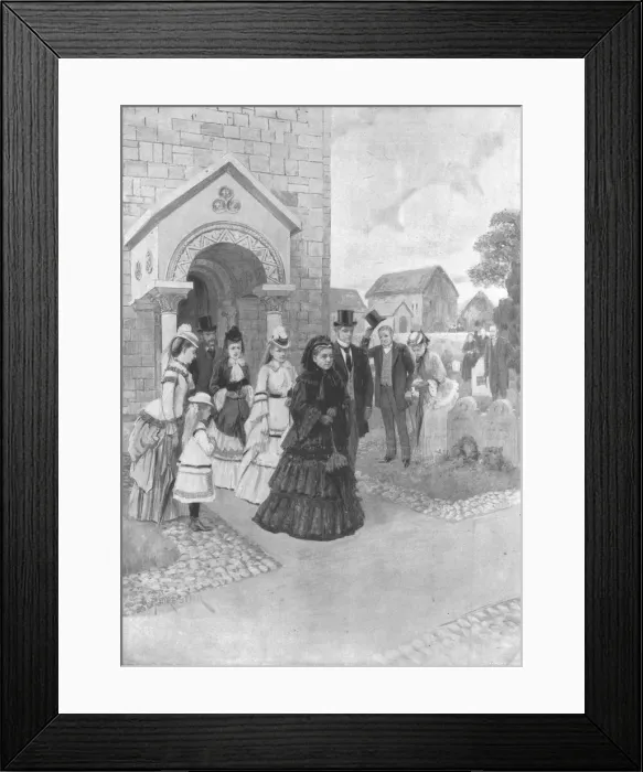 Framed Print : Queen Victorias Life at Osborne: Her Majesty at Whippingham Church, c1860s, (1901) Framed Print : Queen Victorias Life at Osborne: Her Majesty at Whippingham Church, c1860s, (1901)