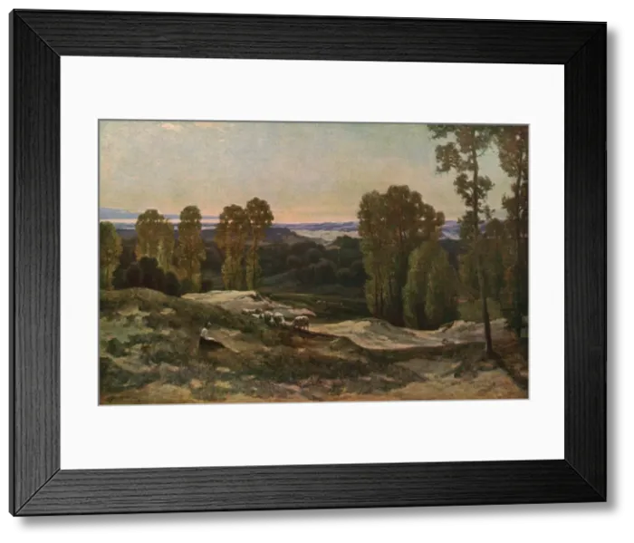 Framed Print : A Pasturage among the Dunes, Pas de Calais, France, 1908, (c1930) Framed Print : A Pasturage among the Dunes, Pas de Calais, France, 1908, (c1930)
