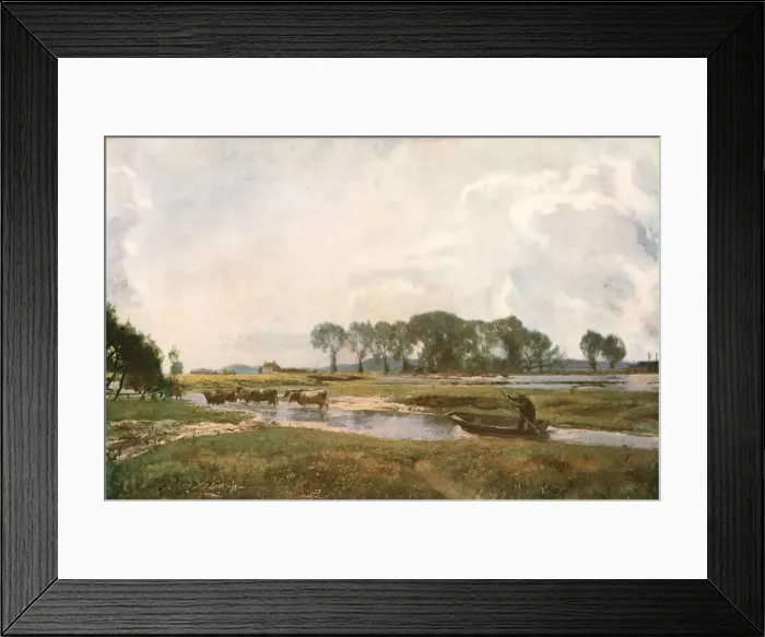 Framed Print : Driving the Cows, Hampshire, 1892, (c1930). Creator: David Murray Framed Print : Driving the Cows, Hampshire, 1892, (c1930). Creator: David Murray