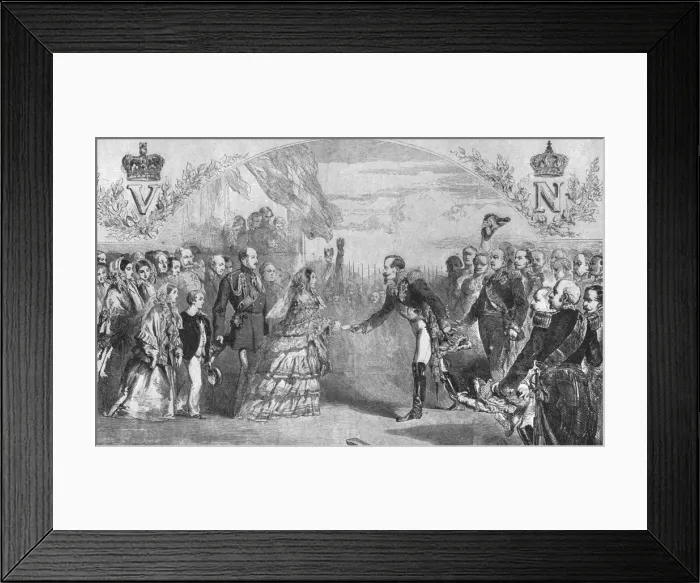 Framed Print : Queen Victoria received at Boulogne by the Emperor Napoleon III. August 18, 1855, (1901) Framed Print : Queen Victoria received at Boulogne by the Emperor Napoleon III. August 18, 1855, (1901)