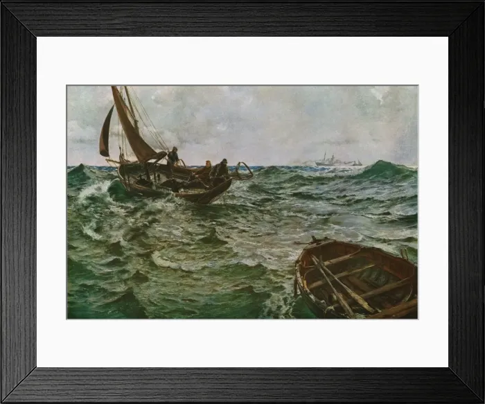 Framed Print : Adrift, c1890, (c1930). Creator: Charles Napier Hemy Framed Print : Adrift, c1890, (c1930). Creator: Charles Napier Hemy