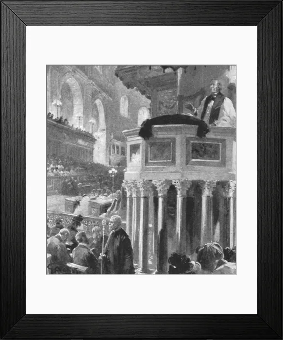 Framed Print : Archbishop of Canterbury preaching... after Queen Victorias Death, 1902, (1901) Framed Print : Archbishop of Canterbury preaching... after Queen Victorias Death, 1902, (1901)