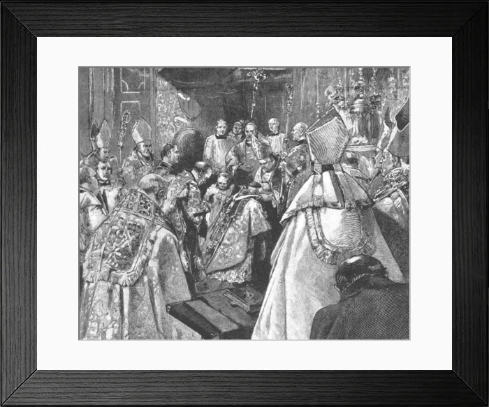 Framed Print : The Investiture of Archbishop Vaughan... at the Brompton Oratory, August 16, 1892, (1901) Framed Print : The Investiture of Archbishop Vaughan... at the Brompton Oratory, August 16, 1892, (1901)