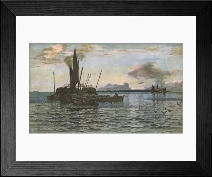 Framed Print : The Herring Market at Sea (on Loch Fyne, Argyll), 1884, (c1930). Creator: Colin Hunter Framed Print : The Herring Market at Sea (on Loch Fyne, Argyll), 1884, (c1930). Creator: Colin Hunter