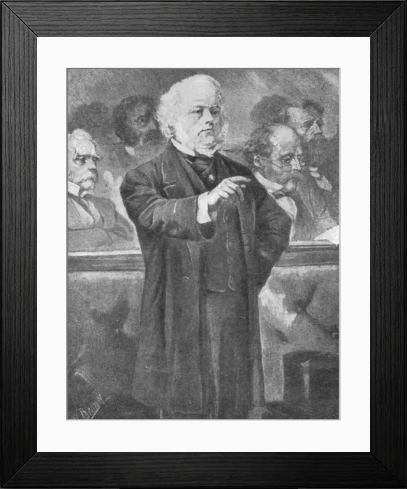 Framed Print : John Bright speaking in the House of Commons, c1880s, (1901). Creator: Unknown Framed Print : John Bright speaking in the House of Commons, c1880s, (1901). Creator: Unknown
