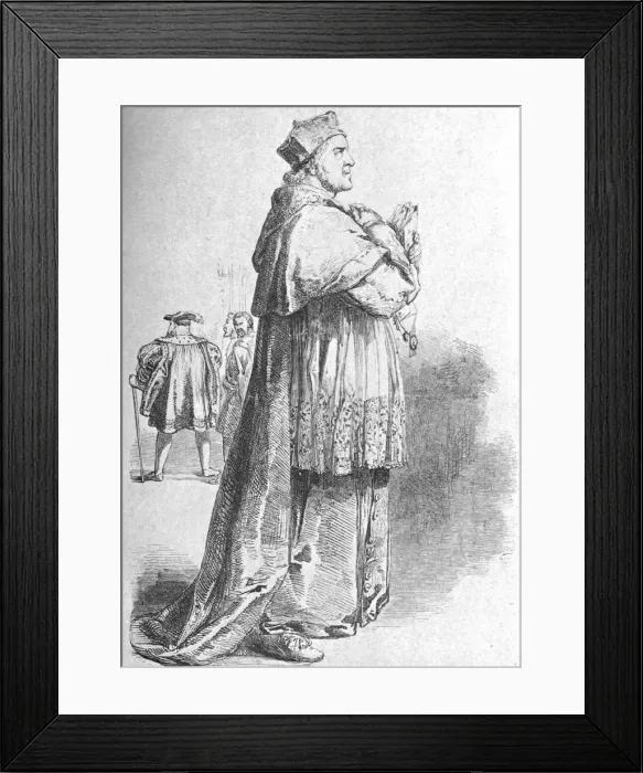 Framed Print : W. Macready as Cardinal Wolsey, mid 19th century, (1901). Creator: Unknown Framed Print : W. Macready as Cardinal Wolsey, mid 19th century, (1901). Creator: Unknown