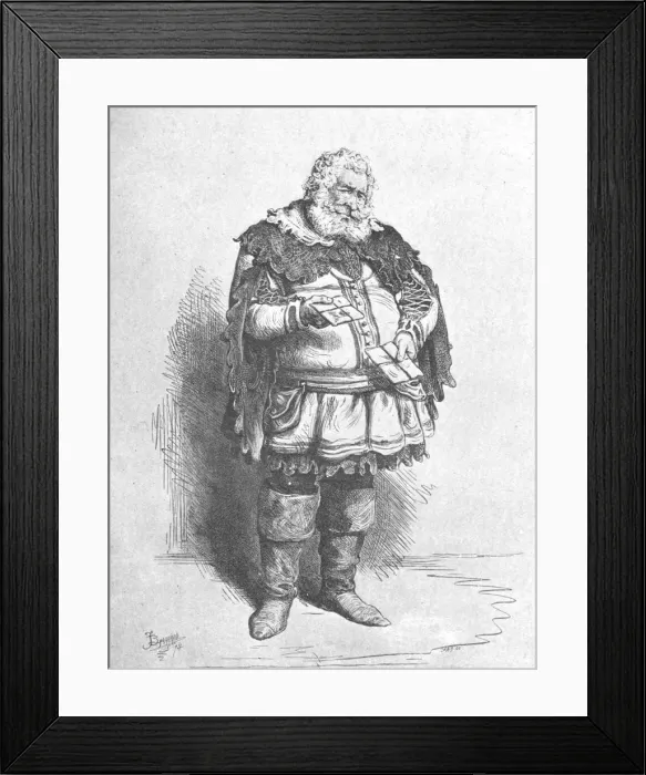 Framed Print : S. Phelps as Falstaff, 1848, (1901). Creator: F Barnard Framed Print : S. Phelps as Falstaff, 1848, (1901). Creator: F Barnard