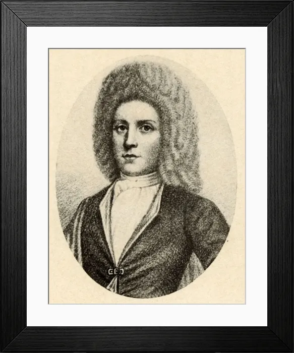 Framed Print : Portrait of a boy in periwig, Massachusetts Colony, c1680s, (1937). Creator: Unknown Framed Print : Portrait of a boy in periwig, Massachusetts Colony, c1680s, (1937). Creator: Unknown
