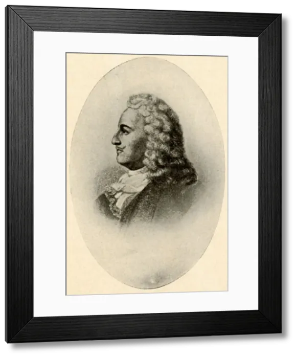 Framed Print : Portrait of Sieur de La Salle, showing French costume of his day, c1660-1680, (1937) Framed Print : Portrait of Sieur de La Salle, showing French costume of his day, c1660-1680, (1937)