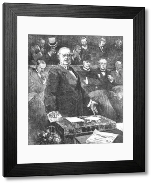 Framed Print : Sir William Harcourt announcing the resignation of Lord Roseberys government, 1895, (1901) Framed Print : Sir William Harcourt announcing the resignation of Lord Roseberys government, 1895, (1901)