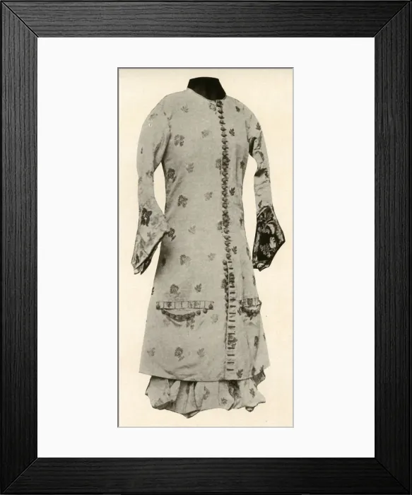 Framed Print : Coat and full breeches of buff brocade with flowers and leaves, c1670, (1937). Creator: Unknown Framed Print : Coat and full breeches of buff brocade with flowers and leaves, c1670, (1937). Creator: Unknown