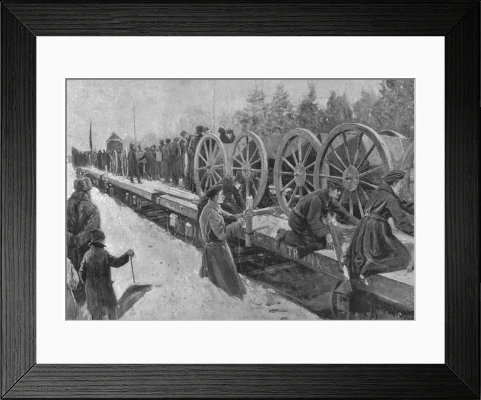 Framed Print : Colonial Troops for South Africa, 1900: Canadian Artillery entraining at Ottawa, (1901) Framed Print : Colonial Troops for South Africa, 1900: Canadian Artillery entraining at Ottawa, (1901)