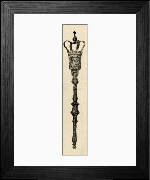 Framed Print : Silver mace used in the Virginia House of Burgesses, c1640-1770, (1937). Creator: Unknown Framed Print : Silver mace used in the Virginia House of Burgesses, c1640-1770, (1937). Creator: Unknown