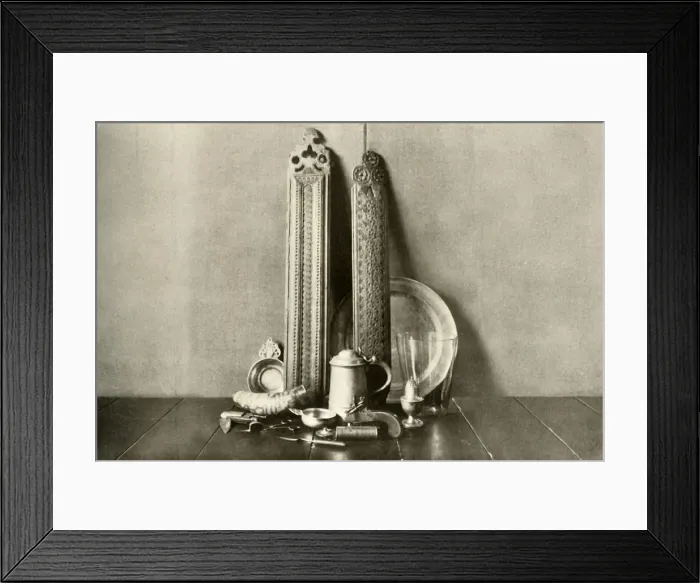 Framed Print : Other Colonial Utensils, c17th century, (1937). Creator: Unknown Framed Print : Other Colonial Utensils, c17th century, (1937). Creator: Unknown