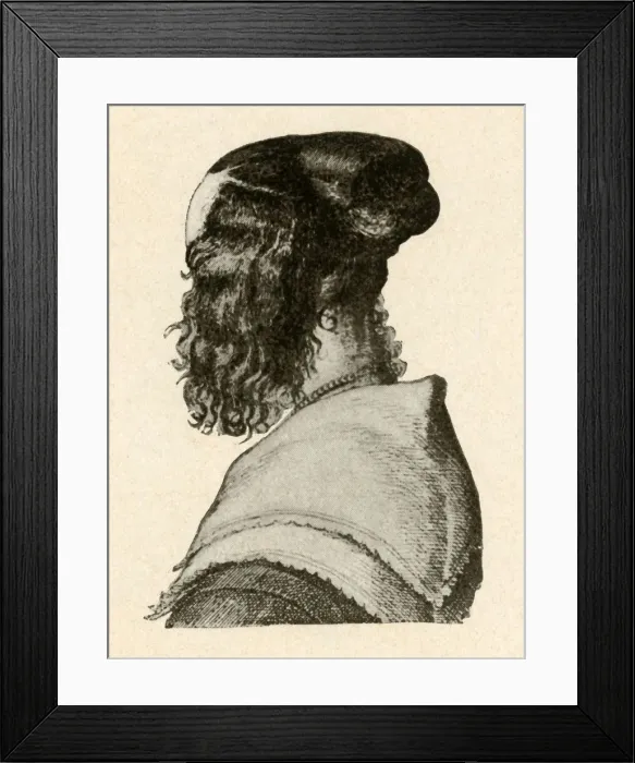 Framed Print : Fashionable style of hair-dressing, reigns of Charles I and II, c1620-1680, (1937) Framed Print : Fashionable style of hair-dressing, reigns of Charles I and II, c1620-1680, (1937)