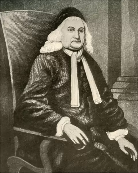 Portrait of Samuel Sewall, in periwig and long coat, c1700-1720, (1937). Creator: Unknown