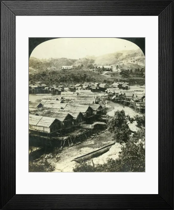 Framed Print : The Village of Ela-Varia, British New Guinea, c1909. Creator: George Rose Framed Print : The Village of Ela-Varia, British New Guinea, c1909. Creator: George Rose