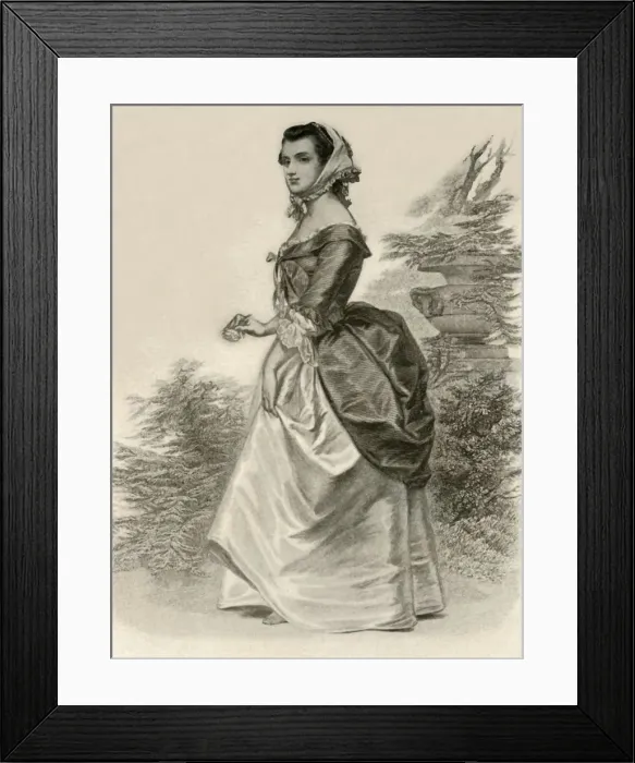 Framed Print : Dress of a young Virginia lady, c1775, (1937). Creator: Unknown Framed Print : Dress of a young Virginia lady, c1775, (1937). Creator: Unknown