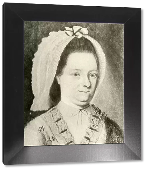 Portrait of Mrs. Nathaniel Appleton, Jr. showing a peculiar cap, 1784, (1937). Creator: Unknown